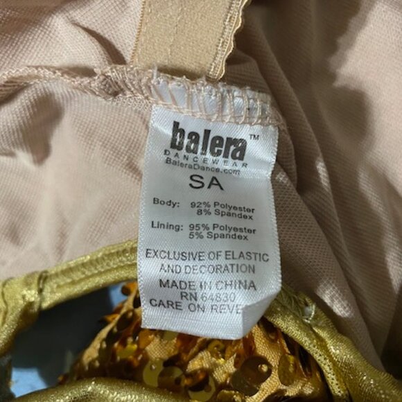 Balera Dancewear Gold Ultra Sparkle one piece - Picture 6 of 6